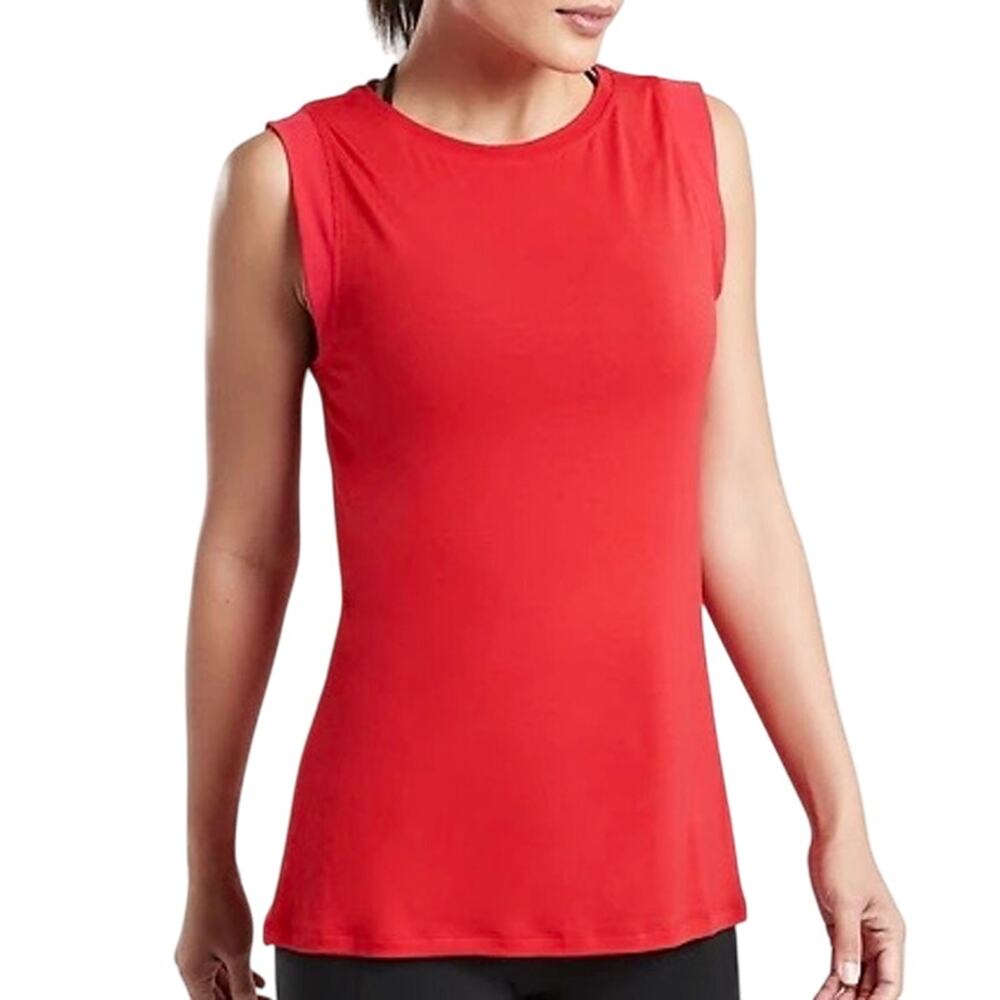 Athleta Women’s CloudLight Hybrid Tank Top in Hibiscus Red Size XL